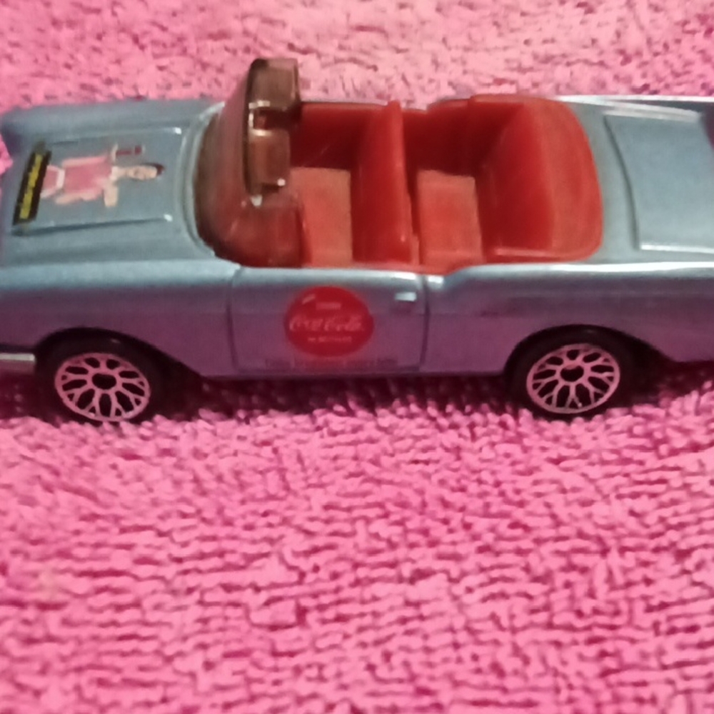 Coca-Cola Blue Convertible Toy Car